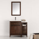 Fresca Cambridge 36" Antique Coffee Traditional Bathroom Vanity with Mirror 3