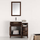 Fresca Cambridge 36" Antique Coffee Traditional Bathroom Vanity with Mirror 4