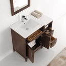 Fresca Cambridge 36" Antique Coffee Traditional Bathroom Vanity with Mirror 5
