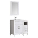 Fresca Cambridge 36" White Traditional Bathroom Vanity with Mirror