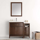 Fresca Cambridge 42" Antique Coffee Traditional Bathroom Vanity with Mirror 3