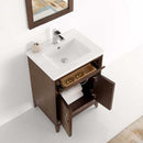 Fresca Cambridge 24" Antique Coffee Traditional Bathroom Vanity with Mirror 5