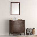 Fresca Cambridge 30" Antique Coffee Traditional Bathroom Vanity with Mirror 2