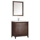 Fresca Cambridge 30" Antique Coffee Traditional Bathroom Vanity with Mirror