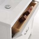 Fresca Cambridge 30" White Traditional Bathroom Vanity with Mirror 6