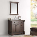 Fresca Kingston 36" Antique Coffee Traditional Bathroom Vanity with Mirror 2
