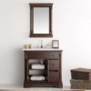 Fresca Kingston 36" Antique Coffee Traditional Bathroom Vanity with Mirror 4