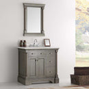 Fresca Kingston 36" Antique Silver Traditional Bathroom Vanity with Mirror 2