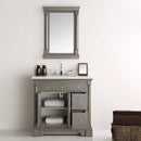 Fresca Kingston 36" Antique Silver Traditional Bathroom Vanity with Mirror 4