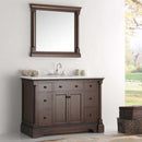 Fresca Kingston 48" Antique Coffee Traditional Bathroom Vanity with Mirror 2