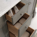 Fresca Kingston 60" Antique Silver Double Sink Traditional Bathroom Vanity with Mirrors 6