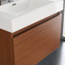 Fresca Mezzo 30" Teak Wall Hung Modern Bathroom Vanity with Medicine Cabinet 4