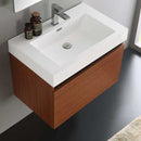 Fresca Mezzo 30" Teak Wall Hung Modern Bathroom Vanity with Medicine Cabinet 5