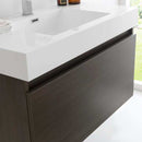 Fresca Mezzo 36" Gray Oak Wall Hung Modern Bathroom Vanity with Medicine Cabinet 4