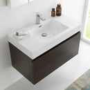 Fresca Mezzo 36" Gray Oak Wall Hung Modern Bathroom Vanity with Medicine Cabinet 5