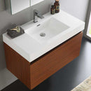 Fresca Mezzo 36" Teak Wall Hung Modern Bathroom Vanity with Medicine Cabinet 5