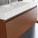 Fresca Mezzo 48" Teak Wall Hung Modern Bathroom Vanity with Medicine Cabinet 4