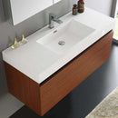 Fresca Mezzo 48" Teak Wall Hung Modern Bathroom Vanity with Medicine Cabinet 5