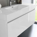 Fresca Mezzo 48" White Wall Hung Modern Bathroom Vanity with Medicine Cabinet 4