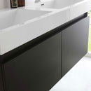 Fresca Mezzo 48" Black Wall Hung Double Sink Modern Bathroom Vanity with Medicine Cabinet 4