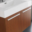 Fresca Vista 30" Teak Wall Hung Modern Bathroom Vanity with Medicine Cabinet 5