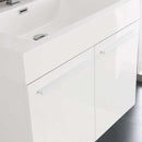 Fresca Vista 30" White Wall Hung Modern Bathroom Vanity with Medicine Cabinet 5