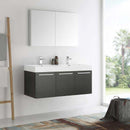 Fresca Vista 48" Black Wall Hung Double Sink Modern Bathroom Vanity with Medicine Cabinet 2