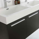 Fresca Vista 48" Black Wall Hung Double Sink Modern Bathroom Vanity with Medicine Cabinet 5