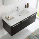 Fresca Vista 48" Black Wall Hung Modern Bathroom Vanity with Medicine Cabinet 5