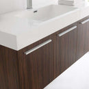 Fresca Vista 48" Walnut Wall Hung Modern Bathroom Vanity with Medicine Cabinet 5