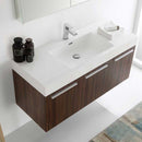 Fresca Vista 48" Walnut Wall Hung Modern Bathroom Vanity with Medicine Cabinet 6