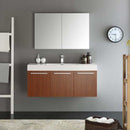 Fresca Vista 48" Teak Wall Hung Modern Bathroom Vanity with Medicine Cabinet 3