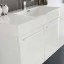 Fresca Vista 48" White Wall Hung Modern Bathroom Vanity with Medicine Cabinet 5