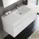 Fresca Vista 48" White Wall Hung Modern Bathroom Vanity with Medicine Cabinet 6