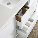 Fresca Allier 60" White Modern Single Sink Bathroom Vanity with Mirror 5