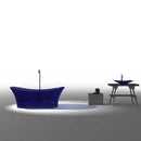 Azul 69 in. One Piece Anzzi Stone Freestanding Bathtub in Trancendent Regal Blue  4