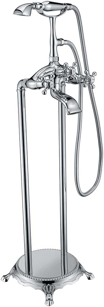 Anzzi Tugela 3-Handle Claw Foot Tub Faucet with Hand Shower in Polished Chrome FS-AZ0052CH 21