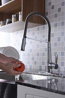 Anzzi Apollo Single Handle Pull-Down Sprayer Kitchen Faucet in Polished Chrome KF-AZ188CH 5