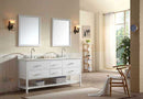 Ariel Bath Shakespeare 73" Double Sink Vanity Set in White 2