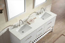 Ariel Bath Shakespeare 73" Double Sink Vanity Set in White 3