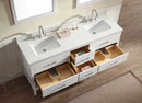 Ariel Bath Shakespeare 73" Double Sink Vanity Set in White 4