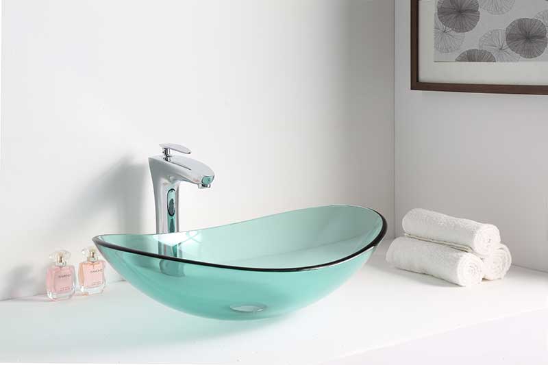 Anzzi Tale Series Deco-Glass Vessel Sink in Lustrous Green LS-AZ8121 4
