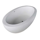 Anzzi Lusso 6.3 ft. Man-Made Stone Freestanding Non-Whirlpool Bathtub in Matte White and Dawn Series Faucet in Chrome 2