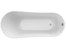 Anzzi LEGION 5.5 ft. Claw Foot One Piece Acrylic Freestanding Soaking Bathtub in Glossy White  3