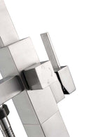 Anzzi Victoria 2-Handle Claw Foot Tub Faucet with Hand Shower in Brushed Nickel FS-AZ0031BN 12