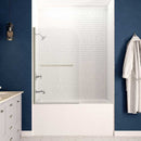 Anzzi Myth 34 in. x 58 in. Frameless Tub Door with TSUNAMI GUARD in Brushed Nickel SD-AZ053-01BN 3