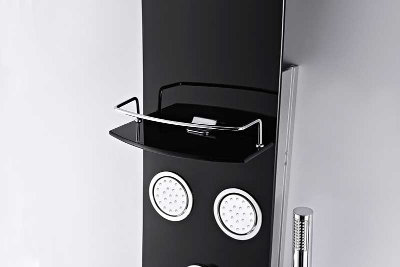 Anzzi Colossal Series 56 in. Full Body Shower Panel System with Heavy Rain Shower and Spray Wand in Black SP-AZ8095 4