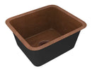 Anzzi Aquileia Drop-in Handmade Copper 17 in. 0-Hole Single Bowl Kitchen Sink in Hammered Antique Copper SK-002 6