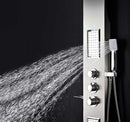 Anzzi FIELD Series 58 in. Full Body Shower Panel System with Heavy Rain Shower and Spray Wand in Brushed Steel 7