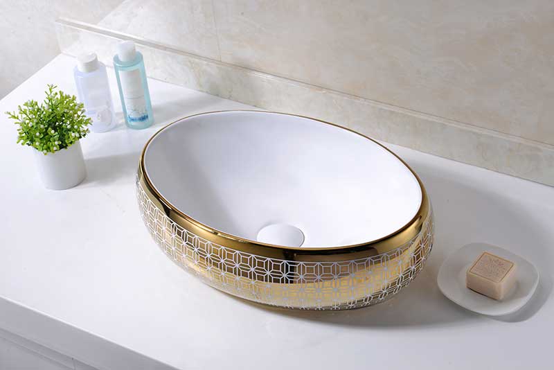 Anzzi Sona Series Ceramic Vessel Sink in Gold LS-AZ271 2